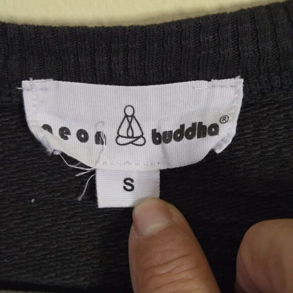 Neon Buddha Lagonlook Minimalist Oversized Black Peplum Tunic Size S - Picture 7 of 8